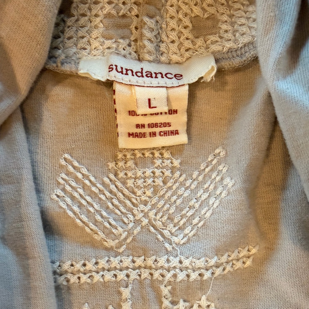 Sundance Grey and Cream Southwest Embroidered Jacket Cardigan - Picture 3 of 3